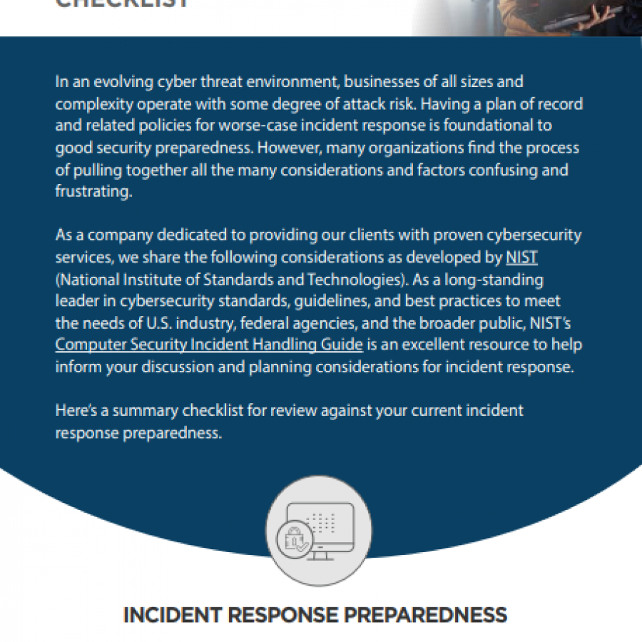 Incident Response Preparedness infographic | Cyber Security Resources | SkyViewTek